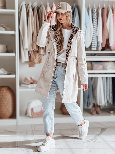 Ženska prehodna jakna parka FERISSA beige Dstreet TY4872