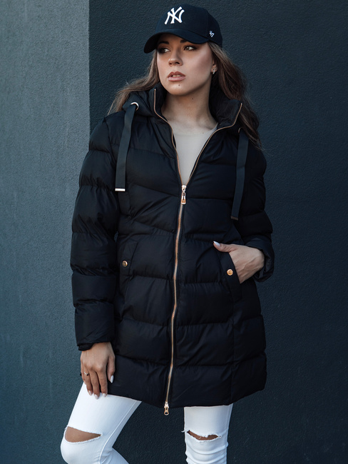 Ženska zimska jakna s kapuco GABRIELLE black Dstreet TY4366