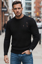 Moški klasičen pulover Barva Črna DSTREET WX1991