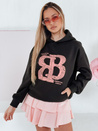 Ženska bluza s kapuco LITESSO black Dstreet BY1413