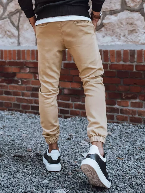 Moške jogger hlače Barva kamela DSTREET UX3301