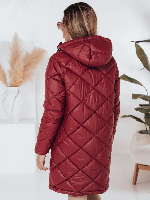 Ženska zimska bunda SNOWVIBE maroon quilted Dstreet TY4996