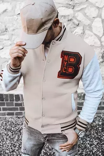 Moška jopa z zadrgo Barva Svetlosiva DSTREET BX5440