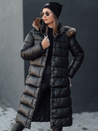 Ženska prešita zimska jakna s kapuco CROMBILA black Dstreet TY4100
