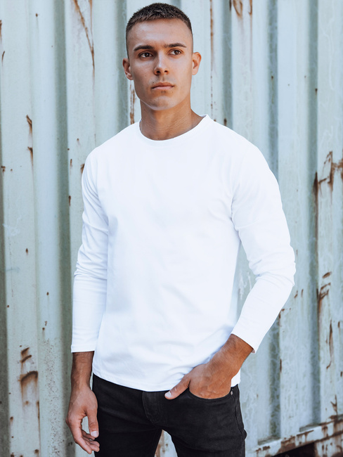 Moški beli dolgi rokavi Dstreet LX0579