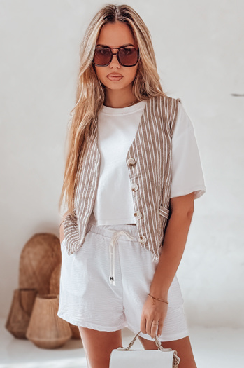 Ženske kratke hlače HOT VIBE white Dstreet SY0444