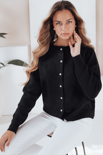 Ženski pulover z zadrgo SELINA black Dstreet MY2512