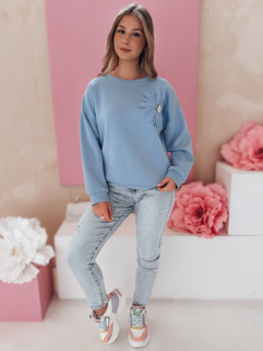 Ženska bluza velikosti oversize FLORINE modra Dstreet RY2764_2