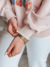 Ženska bluza s potiskom LALA VIBE roza Dstreet BY1505