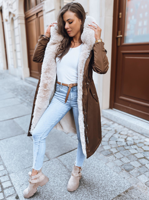 Ženska zimska jakna HARPERSOFT coffee Dstreet TY3686