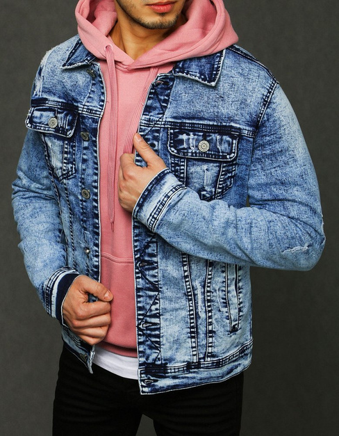 Moška jeans jakna Barva Modra DSTREET TX3224