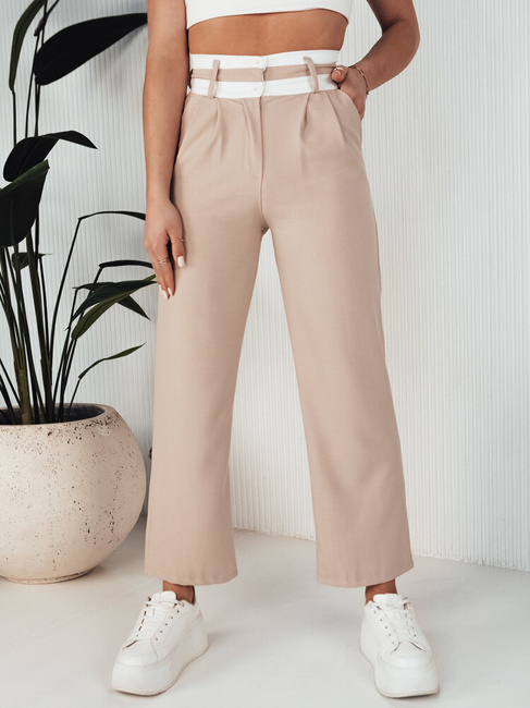 Ženske hlače casual GINZOM Barva Bež DSTREET UY1900