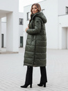 Ženska prehodna jakna ORVITA prešita s kapuco zelena Dstreet TY5025