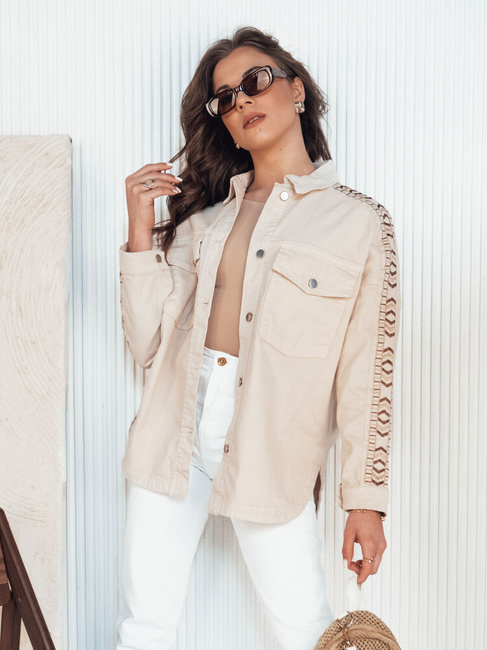 Kurtka damska jeansowa DALALIS jasnobeżowa Dstreet TY4320