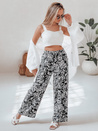 Ženske hlače iz blaga s širokimi nogami TROPICAL SUN black Dstreet UY2634_2