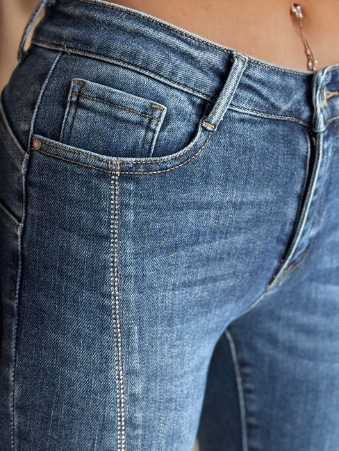 Ženske jeans hlače na zvonec LUSINIA blue Dstreet UY2473