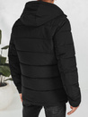 Moška prešita zimska jakna s kapuco črna Dstreet TX5055