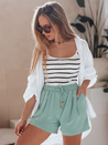 Ženske kratke hlače iz blaga SUMMER TRIP zelene barve Dstreet SY0436