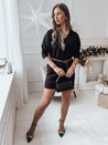 GLAMUP enorazsežna obleka s pasom črna Dstreet EY2553