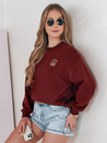 Ženska bluza prevelike velikosti z vezenino SOFTSLON burgundska Dstreet BY1430