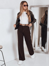 Kavbojke s širokimi nogavicami rjave barve Dstreet UY2842