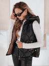 Ženski prešiti telovnik s kapuco MISSVEST black Dstreet TY5022