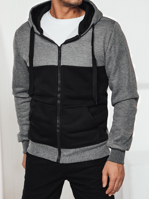 Moška majica s kapuco temno siva Dstreet BX5835