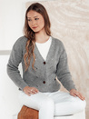 Ženski pulover KNITVIA svetlo siva Dstreet MY2401