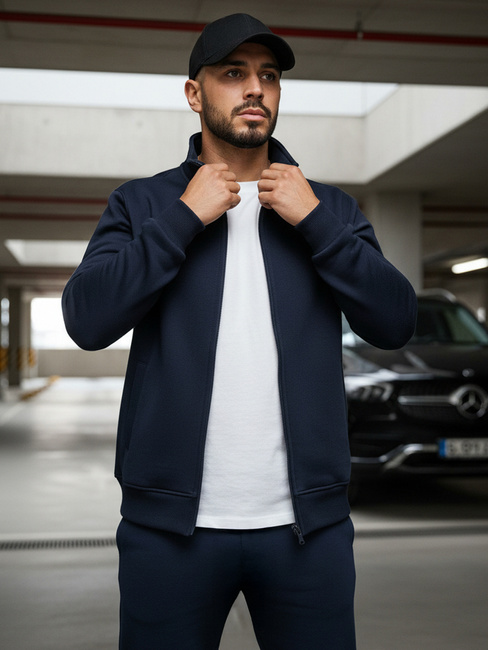 Moška jopa z zadrgo Barva Mornarica DSTREET BX4567