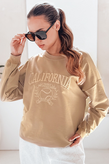 Ženska oversize jopa CALIFORNIA DREAM Barva Bež DSTREET BY1194