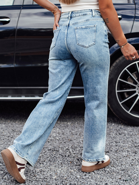 Ženske JEANFLOW vrečaste jeans hlače svetlo modra Dstreet UY2227
