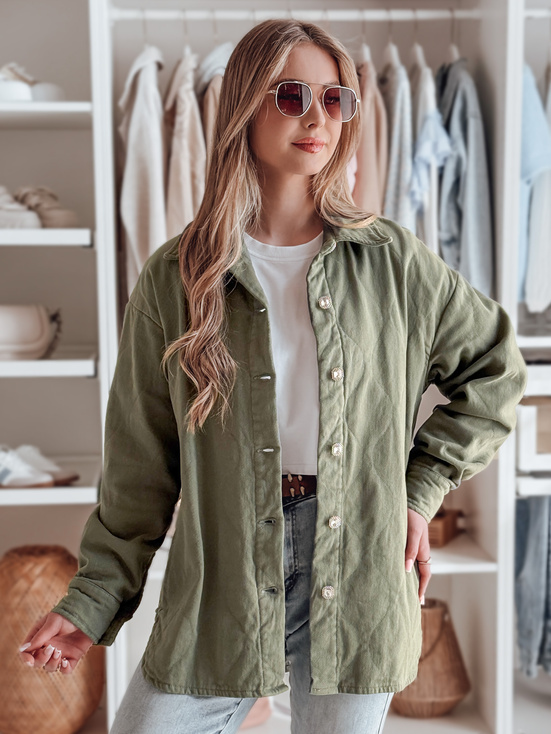 Ženska prehodna srajčna jakna oversize KOSMOJACK khaki Dstreet TY4840