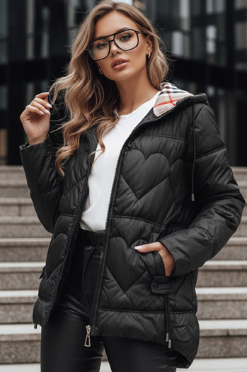 Ženska prešita jakna OLMO black Dstreet TY4242