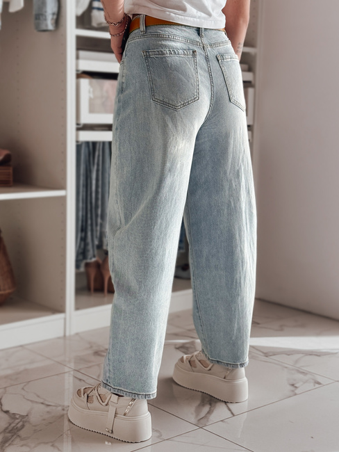 Ženske jeans hlače s pasom NEWFLOVER blue Dstreet UY2435