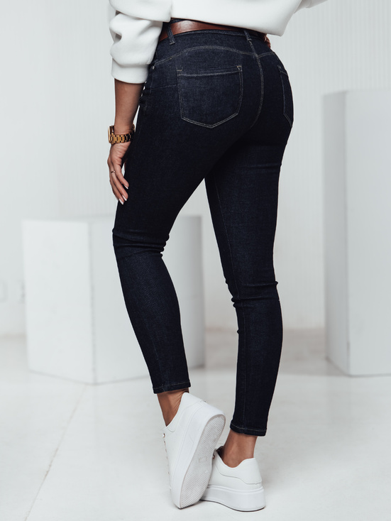 Ženske jeans hlače JEANLINE skinny s pasom Dstreet UY2323