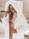 Ženski krznen plašč MISSFLUFF white Dstreet TY4983