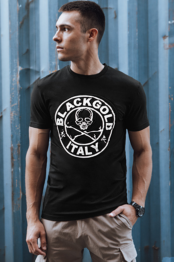 Moška majica s potiskom črna Dstreet RX5584