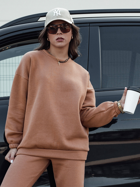 Ženski komplet trenirke ARIELLA PREMIUM mocha Dstreet AY1097