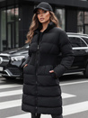 Ženska zimska dolga prešita jakna FABWARM black Dstreet TY4620
