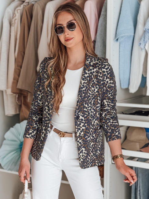 Ženska jopica do pasu MARABELL mornarsko modra Dstreet PY0126