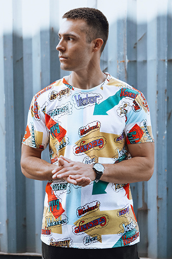 Moška majica s potiskom Barva Bela  DSTREET RX5614