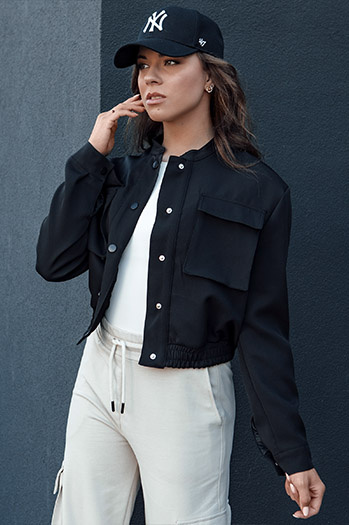 Ženska bomber jakna PRIEV black Dstreet TY4307