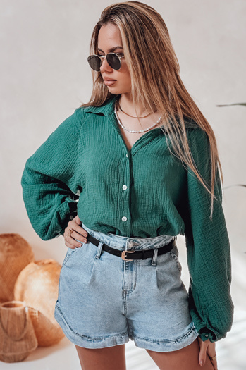 Ženske kratke hlače iz džinsa s pasom SHORT LOVER blue Dstreet SY0468