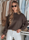 Ženska bluza prevelike velikosti z našitkom LOVASON mocha Dstreet BY1417