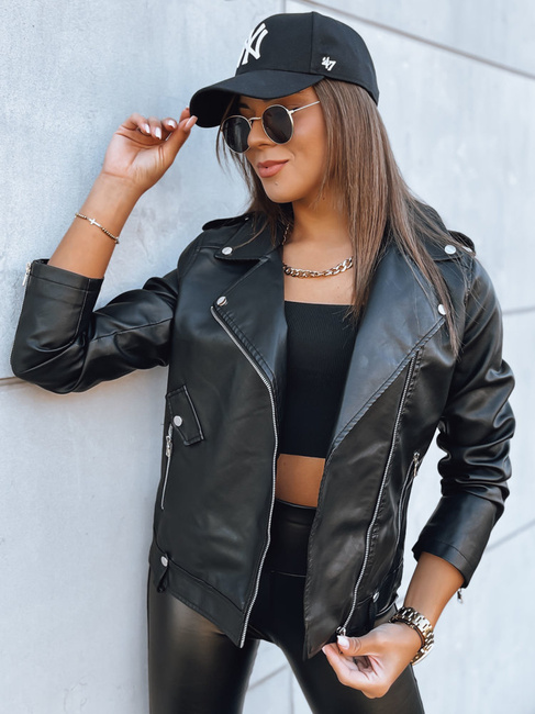 Ženska usnjena jakna MODE MOSAIC black Dstreet TY3893