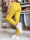 Ženske hlače s pasom MODELA mustard Dstreet UY2563