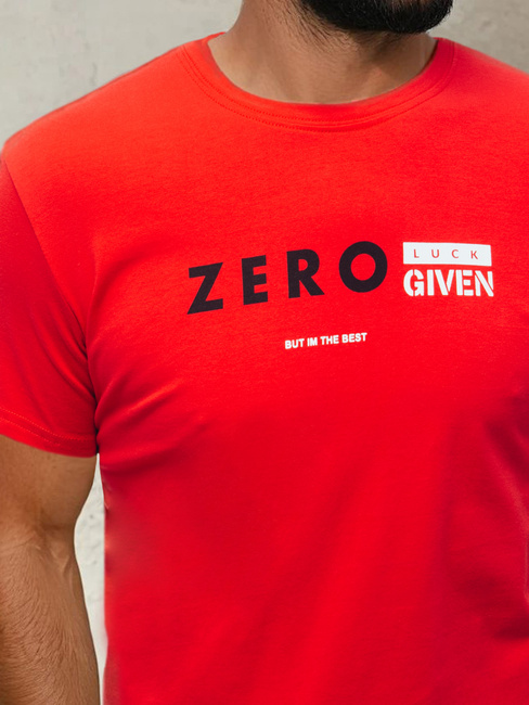 Moška majica s potiskom Barva rdeča DSTREET RX4742