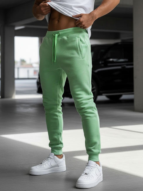 Moške spodnji deli trenirke Barva Svetlo zelena DSTREET UX3451