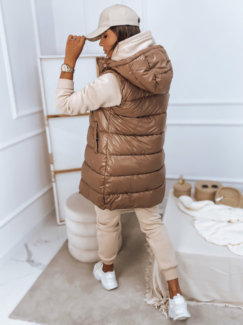 Ženski brezrokavnik ARAS camel Dstreet TY2852