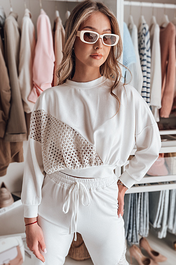 Ženska bluza prevelike velikosti ELEGRA ecru Dstreet RY2795